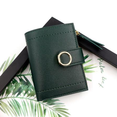 Kvinnor Kort Plånbok Damer Clutch Väska Grön