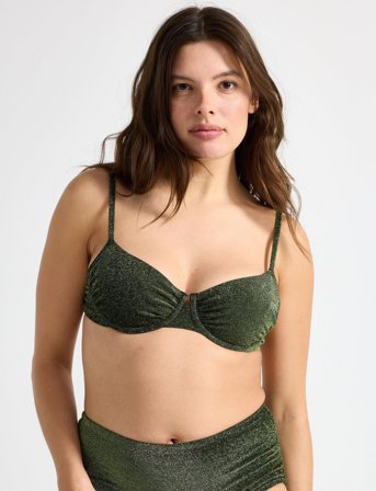 Lindex Brief Clara Hipster Lurex - Green - M