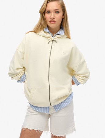 Superdry Studios Zip Hoodie - Cream - 40