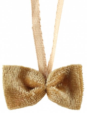 Sammetsrosetter guld - 10-pack