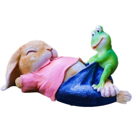 【xj】Harts Kaninstatue - Hartsfigur der leger med kaninfigurer -