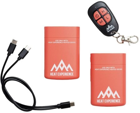Heat Experience Ekstra batterier+fjernkontroll til varmesokker v2 2024