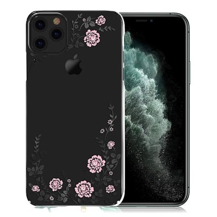 Kavaro iPhone 11 Pro Max Flora kristallfodral - Svart