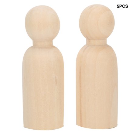 10-pack 75 mm Trä Mänskliga DIY Målningsdockor Hantverksleksaker för Barn