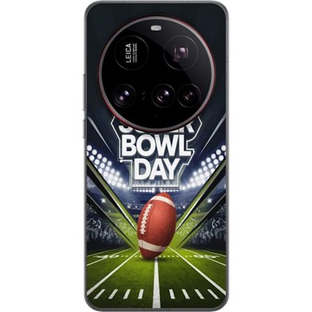 Yhteensopiva Puhelinkuori Xiaomi 15 Ultra Super Bowl Day juliste, jossa amerikkalainen jalkapallo valaistuksella varustetulla areenalla dramaattisessa