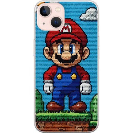 Kompatibelt Mobildeksel til Apple Apple iPhone 13 Super Mario plakat Nintendo retro spillkarakter 8bit piksel kunst klassiskt spillhelt mural design k