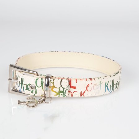 Puppy Angel - Punk Graffiti Halsband - Large- Hundhalsband