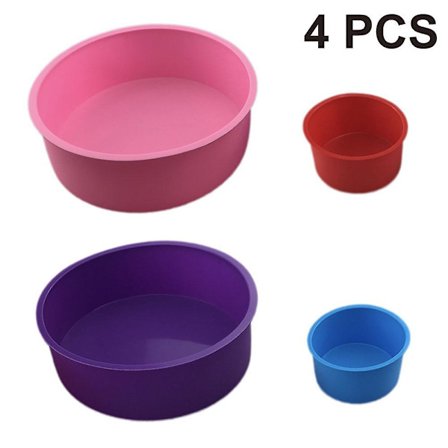 Silicone Cake Pan Round Cake Pan 4 Pieces Silicone Round Cake Molds