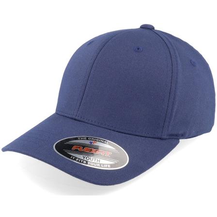 Flexfit - Musta flexfit Lippis - Kids Wooly Combed Navy Flexfit @ Hatstore