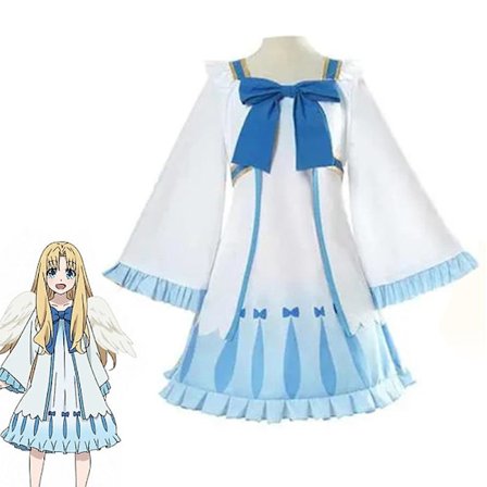 The Rising Of The Shield Hero Filo Cosplay Kostym Halloween Blå Klänning Full Set