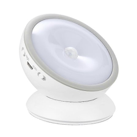 Sensorlampe 360 Graders Rotasjon LED Nattlys Magnetisk Base Oppladbare Lys For Gang Bad Soverom Kjøkken