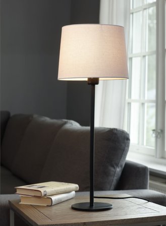 Alva skjerm ø25 cm - hvit lin