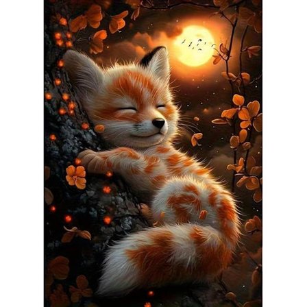 5D Diamant Kunst Sæt til Voksne, Diamant Dot Kunst Dyr Ræv Diamant Maleri Sæt til Begyndere, DIY Fuld Bor Håndværk Malerier til Hjemmevægsdekoration