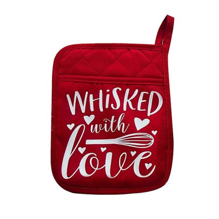 Tyuhe Valentinsdag Grydelap Varmebestandig Hængeløkke Multipurpose Tykkere Anti-skoldning Ovn Vante Mikrobølgeovn Handske Sjovt Køkken Bageudstyr [HK]