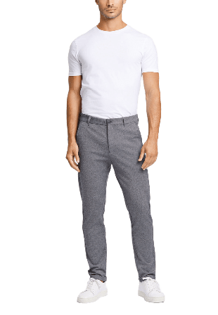 Lindbergh Superflex Knitted Cropped Pant Byxor Herr Grå XXL