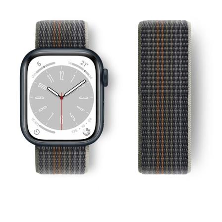Nylon för Apple Watch Band 44mm 40mm 45mm 41mm 42mm 38/45 mm sportarmband iwatch Series 9 8 7 se 6 5 3 Ultra 2 49mm Rem 23M Midnight 140 42mm-44mm-