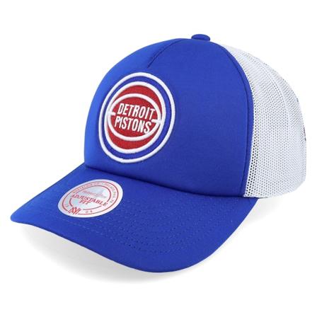 Mitchell & Ness - Detroit Pistons Off The Backboard Dark Blue/White Trucker Trucker Blue Cap - NBA @ Hatstore