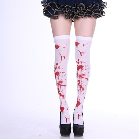 1 par Halloween Blood Socks Lårstrumpor 5 5