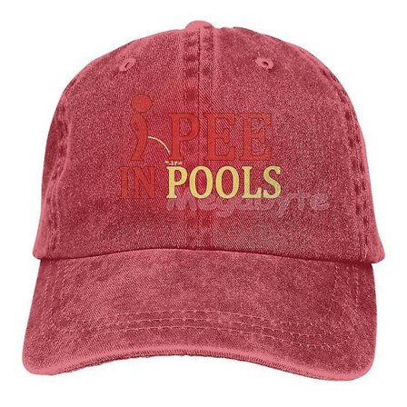 Sjov Hat Tisse I Pools Baseball Cap Sjov Joke Hat Herre Baseball Cap Dame Snapback Hat Far Hat Bomuld Bone Trucker Cap[HK] One Size navy
