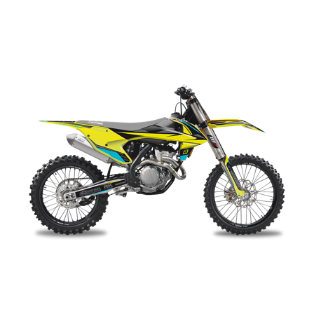 Kit Adesivi Blackbird Stealth Giallo-Blu-Nero - KTM 125 SX 2016-2018
