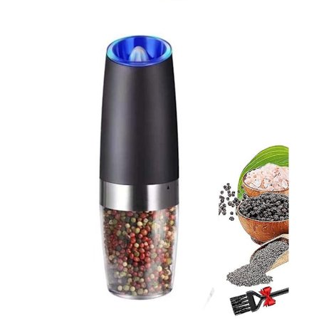 Elektrisk salt- og peberkværnsæt, automatisk peber- og saltkværn, batteridrevet