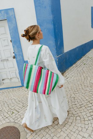 Rita Montezuma x NA-KD Crochet Bag - Tasker - Stripe - One Size