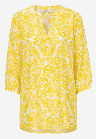 Cellbes of Sweden - Vævet, mønstret tunika i gul / mønstret til damer i størrelse 54/56