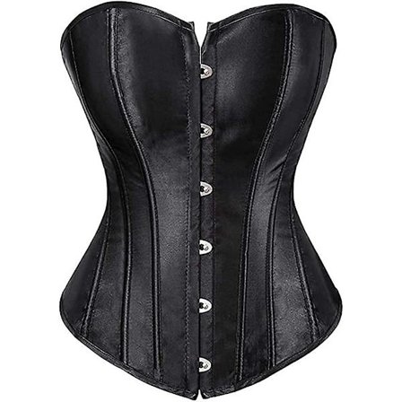 Szivyshi Dame Overbust Sweetheart Lace Up Plastic Bones Corset Bustier Top -ge
