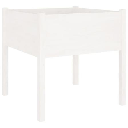 Vidaxl Odlingslåda Vit 70x70x70 Cm Massiv Furu Vit