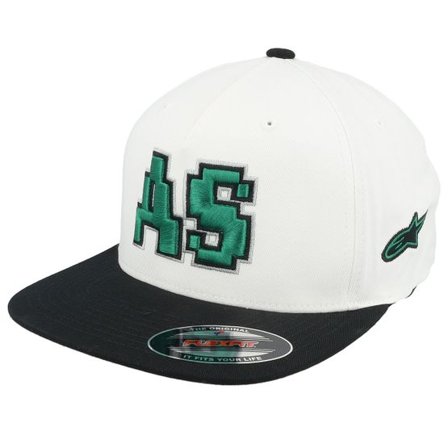 Alpinestars - Vit flexfit Keps - Franchise White/Black Fitted Flexfit @ Hatstore