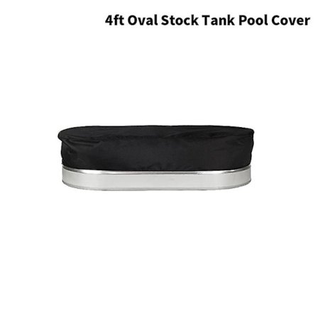 Sort oval lagertank pool cover kompatibel rund ende lagertank svømmebassin cover