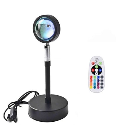 Fjernbetjening 16 farver solnedgangslampe