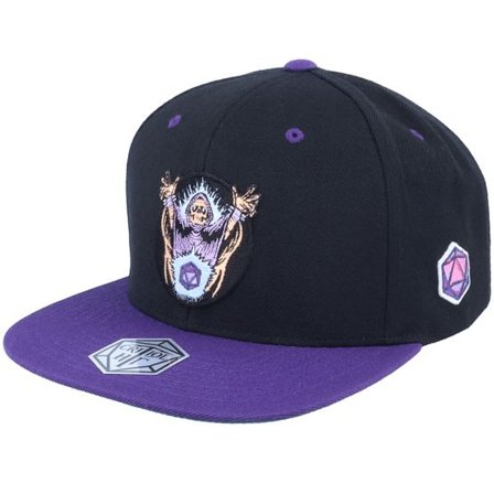 Critiql Hit - Svart snapback Keps - Skeleton Necromancer Patch Black/Purple Snapback @ Hatstore