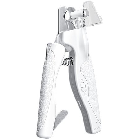 2-i-1 Hund Negleklipper og Klipper, Stor, Medium og Liten Kattekloklipper med LED-lys (Hvit)