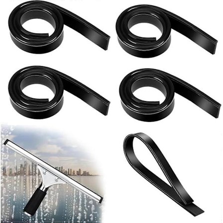 6-pakning Gummiskraper, Vindusskrape i Gummi, Vindusrengjøring i Gummi