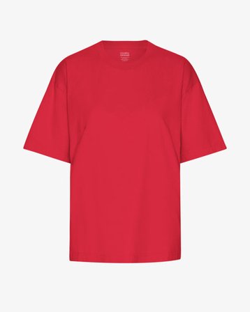 Oversized Organic T-Shirt - Scarlet Red - Female - S