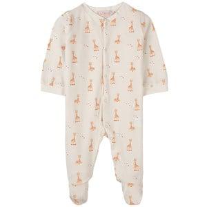 Sophie La Girafe Snow White Giraffe Footed Baby Body 3 Months - All in ones - 3 months - White