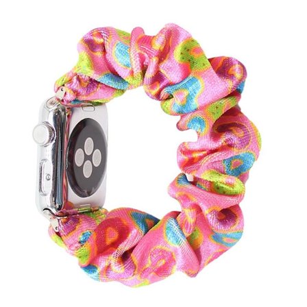 Apple Watch Series 6 / 5 40mm pulserende hårbåndsarmbånd - Lyserød / Grøn / Blå