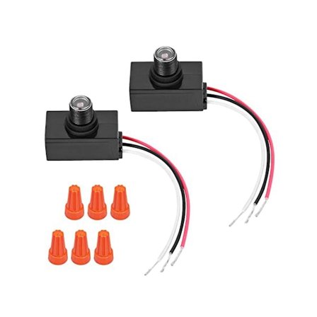 Skumrings- til Daggry Sensor 2 Pakker, Fotocelle Lys Sensor til Udendørs Belysning, 120-277v Fotoelektrisk Sw