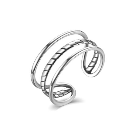 IC 925 Sterling Silver Justerbar Vintage Ring