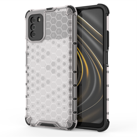Honeycomb Asia panssari kansi TPU puskuri Xiaomi Poco M3 läpinäkyvä