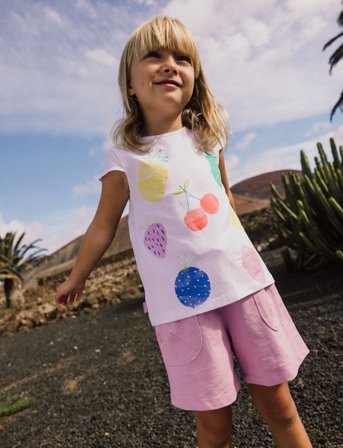 Boboli Knit Shorts Flame - Pink - 104