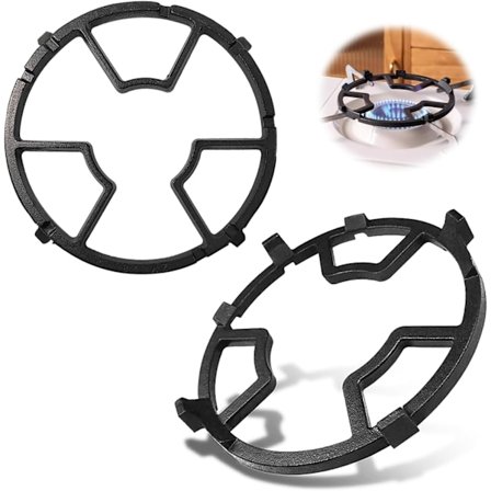 Pieces Støbejerns Gasblus Wok Støttering, Gasblus Wok Ring, Gasblus Støtter