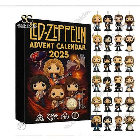 Led Zeppelin Advents Julekalender Blindboks, Juletrepynt Akryl Anheng Ornament
