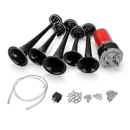 Svart No. 5 Horn Luft Horn 12v 125db Dixie Music Luft Horn Dukes Of Hazzard General-lee General Motors Truck Marine Luftkompressor - Perfekt