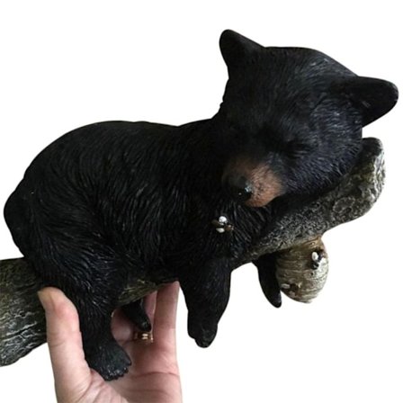 Black Bear Cub Patsas Hartsi Patsas Puutarhakoristeet