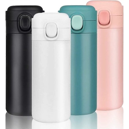 450 ml:n matkamuki, uudelleenkäytettävä kahvikuppi, eristetty termosmuki, ruostumattomasta teräksestä valmistettu tiivis pullo, juomapullo kuumille ja