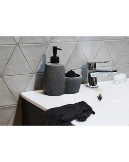 Diskmedel/tvålpump & skål av keramik, rengöringssvamp ingår Svart - Form Living