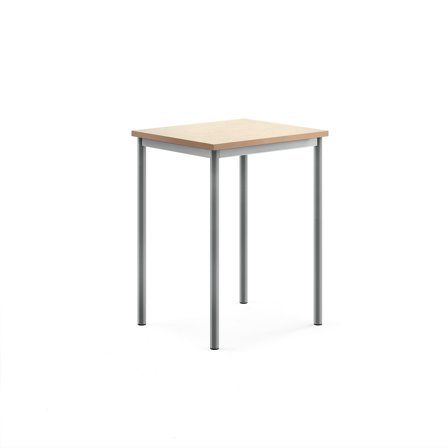 Tisch SONITUS, 700x600x900 mm, Linoleum beige, alugrau