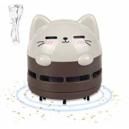 Yaasier Mini Bordstøvsuger Mini USB Håndstøvsuger Genopladelig Bærbar Trådløs Mini Desktop Støvsuger til hjemmekontor bil